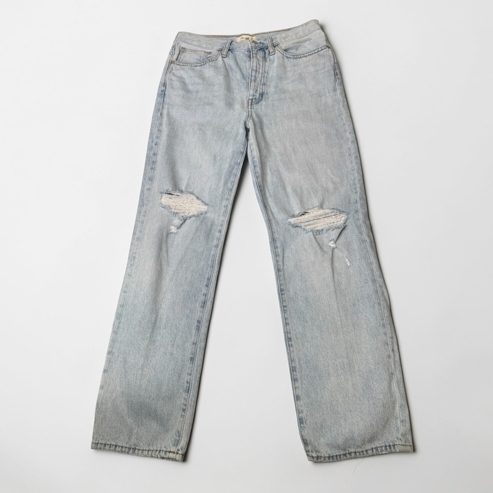 Madewell The Dadjean in light Blue  Wash: Ripped Edition Sz 27 - Picture 2 of 11